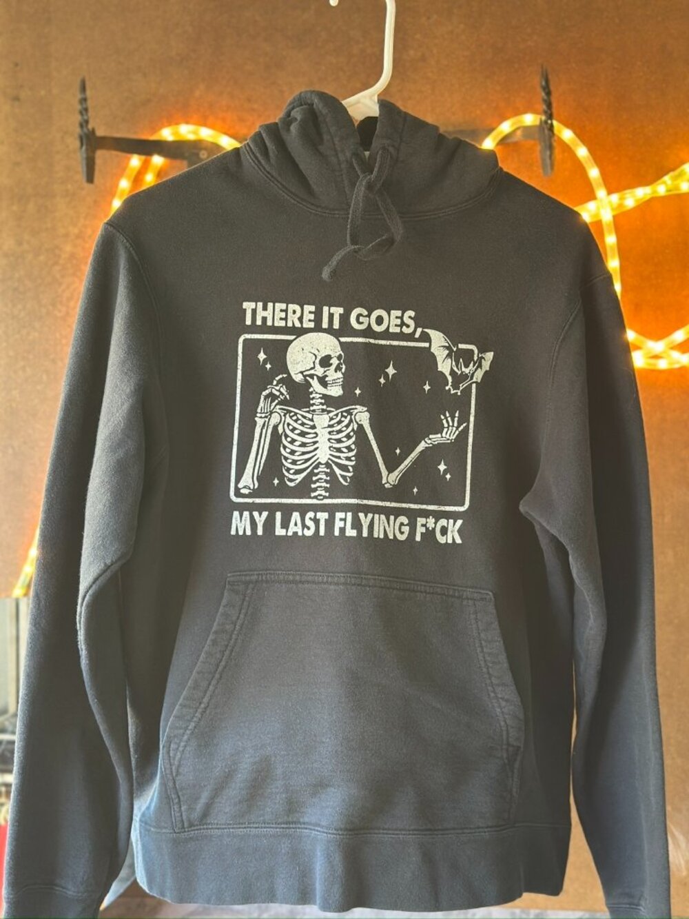 Skeleton Graphic Hoodie, Men's M